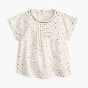 Like new! J. Crew girls gold dot shirt